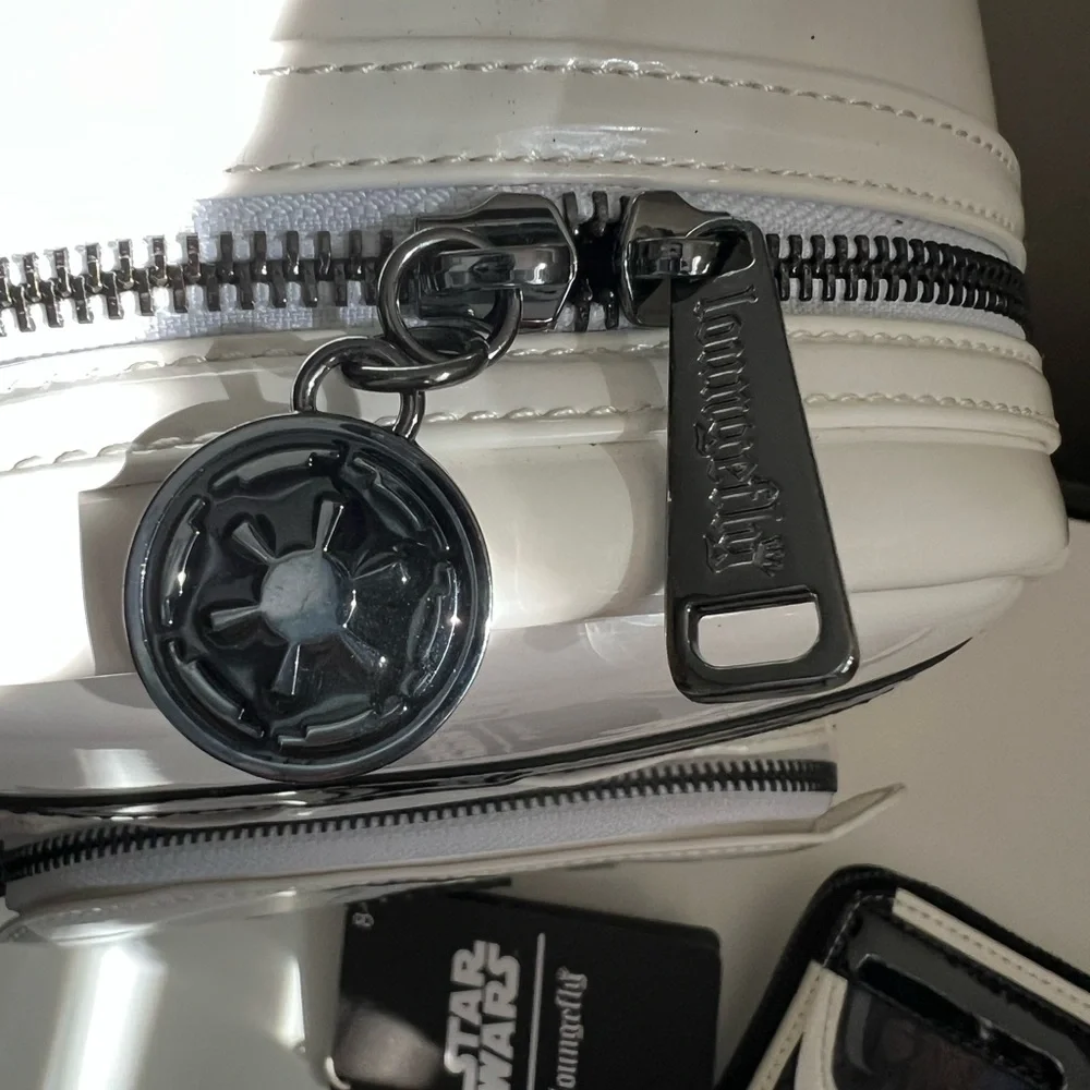 NWT Star Wars Stormtrooper Loungefly Backpack and Wallet Set - Black and White - Picture 9 of 16